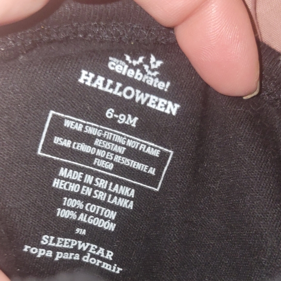 Halloween Skeleton footed Sleeper - Picture 2 of 16